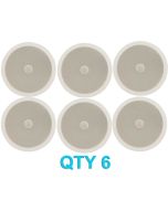 6x Ceiling Speaker With Directional Tweeter C8D 120w 8" Inch White 