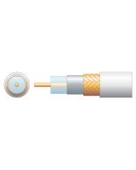 Mercury Eco Rg6 Air Spaced Pe Coaxial Cable With Cca Braid - 100m White