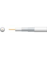Mercury Eco Rg6 Foamed Pe Coaxial Cable With Aluminum Braid - 100m White