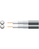 Mercury Eco Twin Rg6 Foamed Pe Coaxial Cable With Al Braid - 100m Black