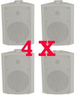 4x Adastra White 120w 100v Indoor Wall Mount 952.716 Background Speakers bc6v-W 6.5in