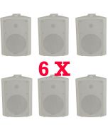 6x 120W ADASTRA WHITE  INDOOR WALL MOUNT 952.716 BACKGROUND SPEAKERS BC6V-W 6.5inch