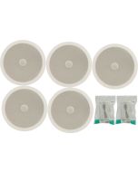 5x Ceiling Speakers 8inch 100w Wall Hifi White + Cable 952.543 B