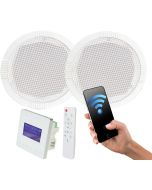 Adastra In-Wall Bluetooth FM Radio Music System with Ceiling Speakers and Remote control