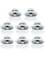8x 5inch 80w Moisture Resistant Ceiling Speakers for Bathroom or Kitchen b402 B