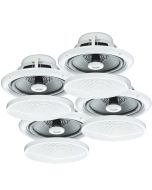 E-audio 120w Round Ceiling Speakers 2 Way Moisture Resistant 8 Ohms