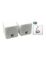e-audio B405A 4" Full Range Dual Cone Mini Box Speaker 8ohms 80W White