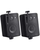 e-audio PAIR Home Restaurant Outdoors Water Resistant ABS 3 Way Mini Speakers