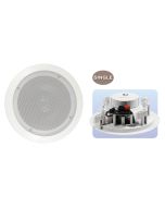Home Club Pub 8 Ohm Fast Fit 6.5 Ceiling Speaker With Built-in Tweeter 50W