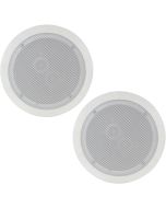 2x WHITE Ceiling Speakers with Dual Tweeters 6.5" 952.537