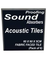 60 X 60 X 5CM FABRIC FACED TILE (Pack of 6) (Colour Ink Blue)