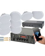 Bluetooth  8x Ceiling Speaker Kit System With Amplifier Restaurant Cafe Bar Home Bundle