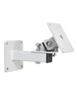 Heavy Duty Audio Speaker Wall Bracket Holder with Tilt and Turn - White