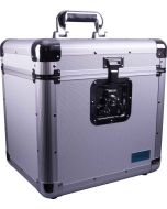 Record Case, Silver Euro Style Album Case Holds 70 Records