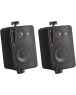 Outdoor Stereo Speakers Weather Resistant Pair Wall Mounted Loudspeakers