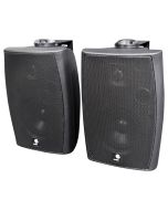PAIR 60W Active Wall Mount Speakers BLACK, BLUETOOTH  and AUX Inputs P602YBA