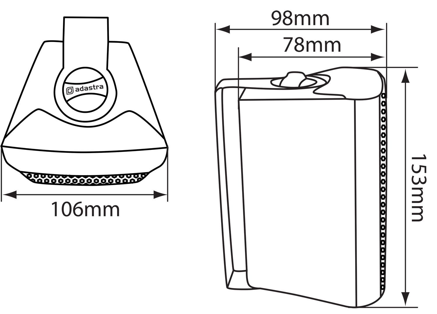 Adastra BC3-B, 2x 60W Black ,Stereo Speakers Bookshelf or Wall Mount, HiFi Surround