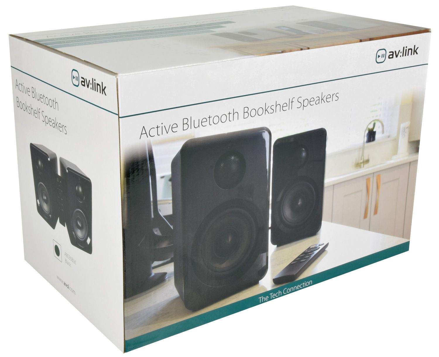 Avlink Abs35blk Active Bluetooth Bookshelf Speakers Black