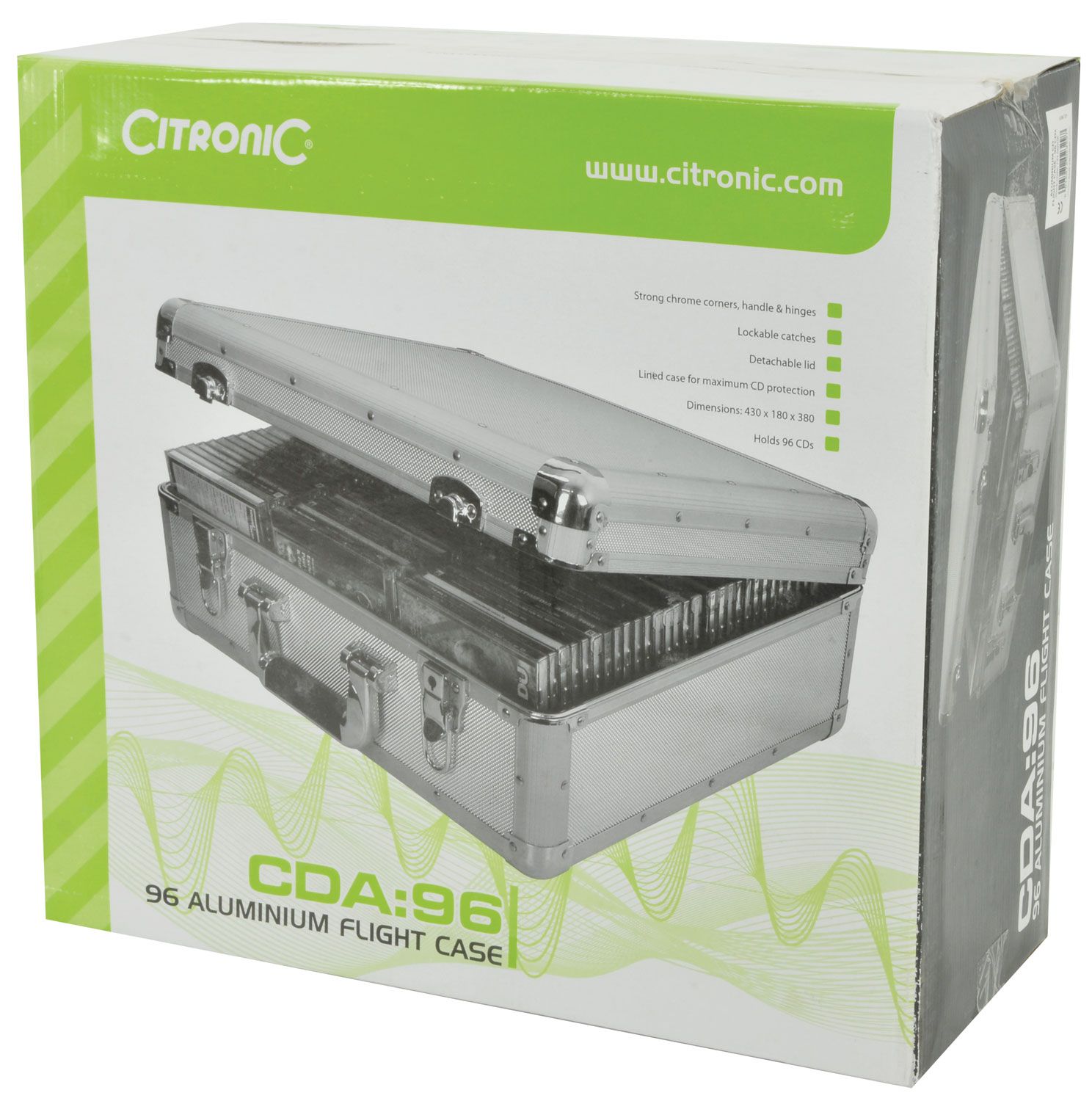 Citronic Cda:96 Aluminium Cd Flight Case 96 Cds