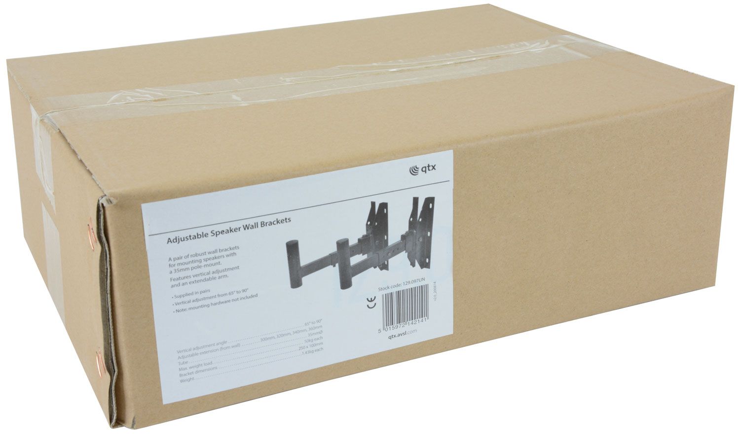 Qtx Adjustable Speaker Wall Brackets