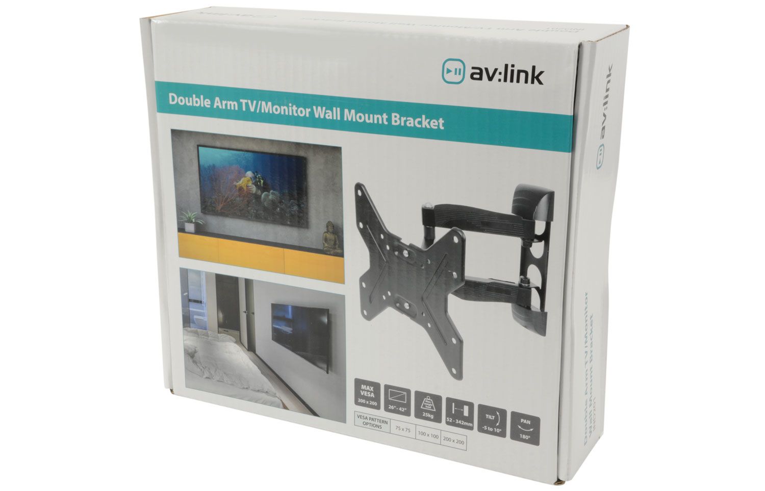 Avlink Ind201 Full Motion Double Arm Tv Wall Bracket