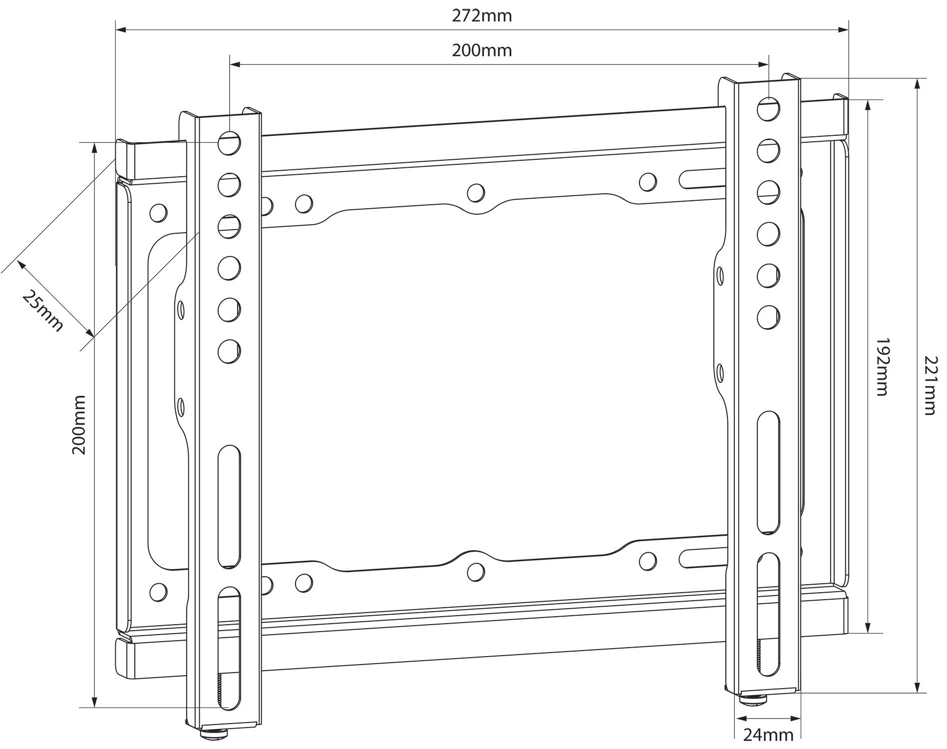 Avlink Sf201 Standard Tv/monitor Fixed Wall Bracket Vesa 200x200 17" - 42"