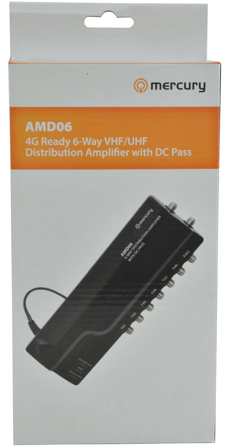 Mercury Amd06 6 Way Vhf/uhf Distribution Amplifier