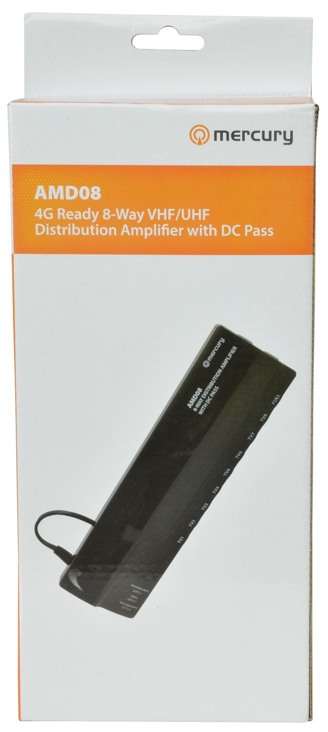 Mercury Amd08 8 Way Vhf/uhf Distribution Amplifier