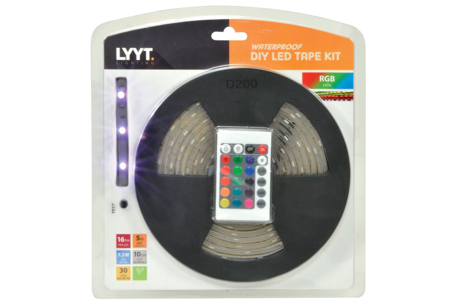 Lyyt Diyh-rgb30 Diy Ip68 Led Tape Kit 5m Rgb
