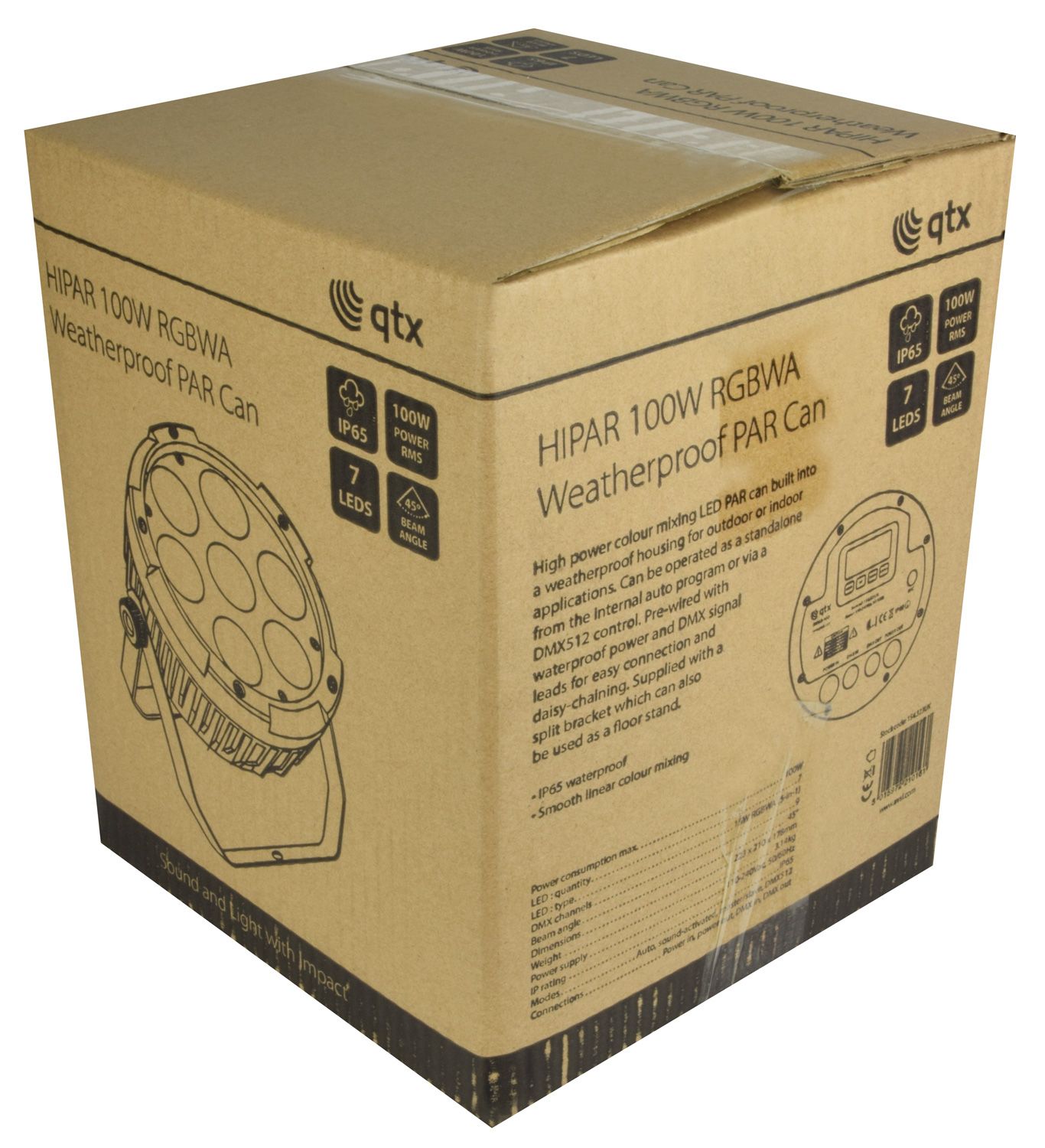 Led Weatherproof Par Can Qtx Hipar-100 Ip65 Parcan