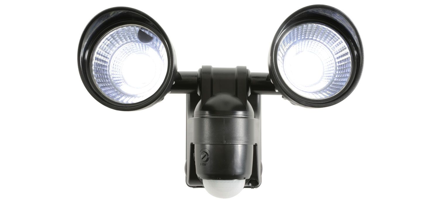 Lyyt Battery Twin Led Floodlight With Pir