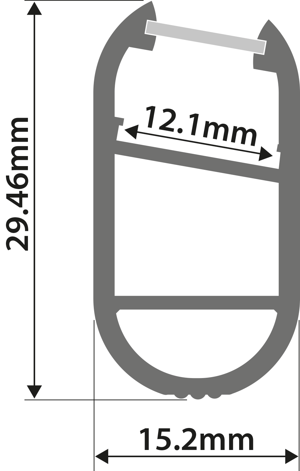 Lyyt Al1-w2915 Aluminium Led Tape Profile Wardrobe 1m