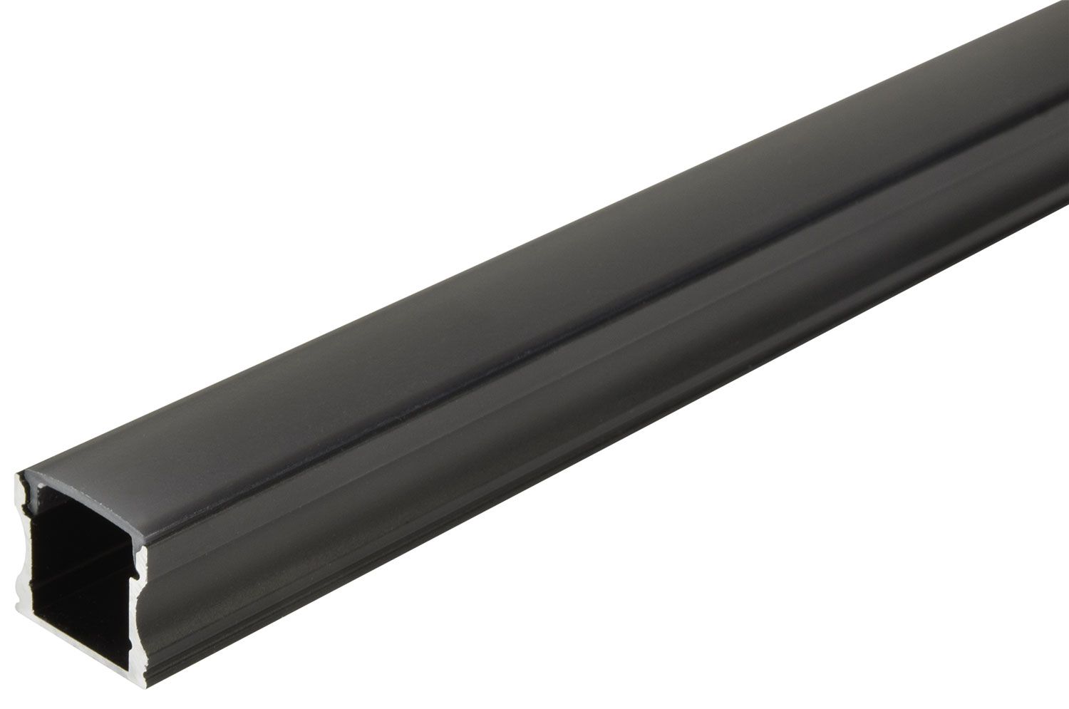 2m Aluminium LED Tape Profile Tall Crown Black