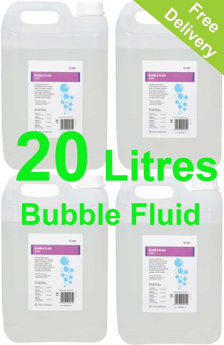 4x 5ltr Bubble Machine Liquid