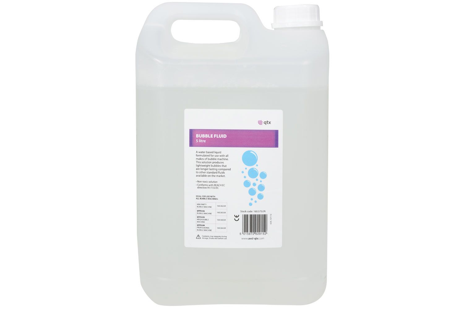 Qtx Bubble-5l Bubble Fluid 5 Litre