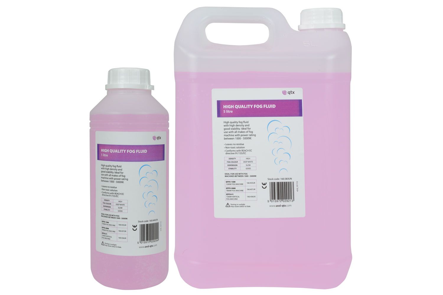 High Quality Density Fog Fluid Pink 5L, Qtx Hq-fog-5l