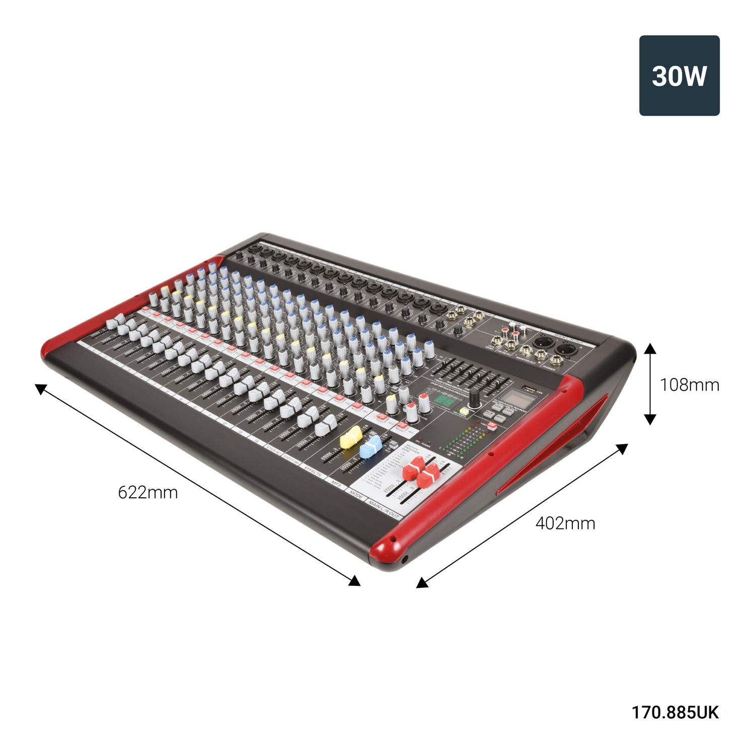 Citronic Csx-18 Live Mixer With Usb/bt Player + Dsp Effects