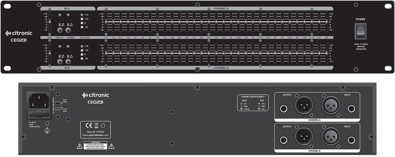 Citronic Ceq231 2 X 31-band Graphic Eq