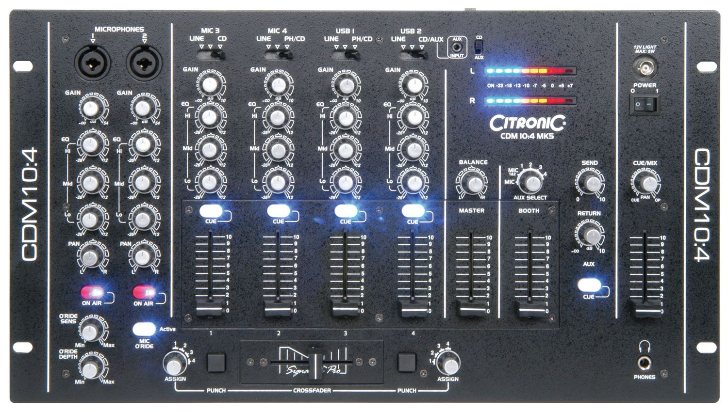 Citronic Cdm10:4 Mk5 Cdm10:4 4 Channel Usb Mixer