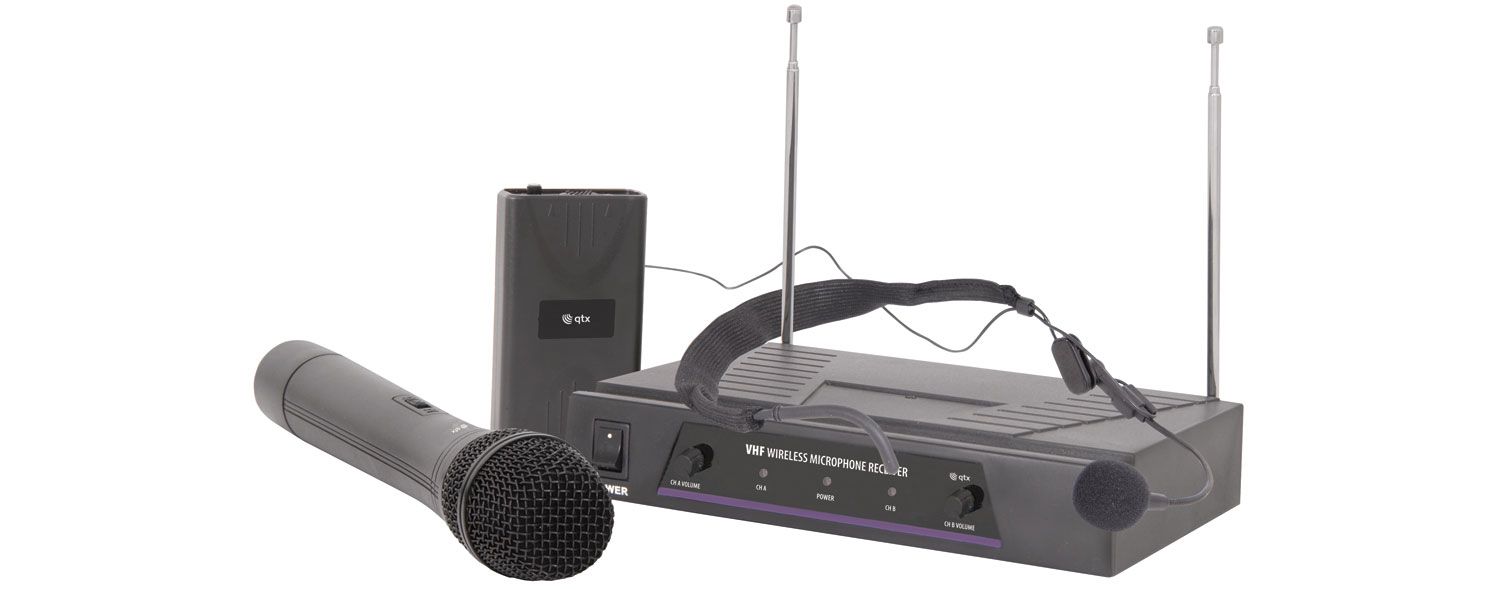 Qtx Vhn2 Vhf Handheld + Neckband Wireless System 174.1 + 175.0mhz