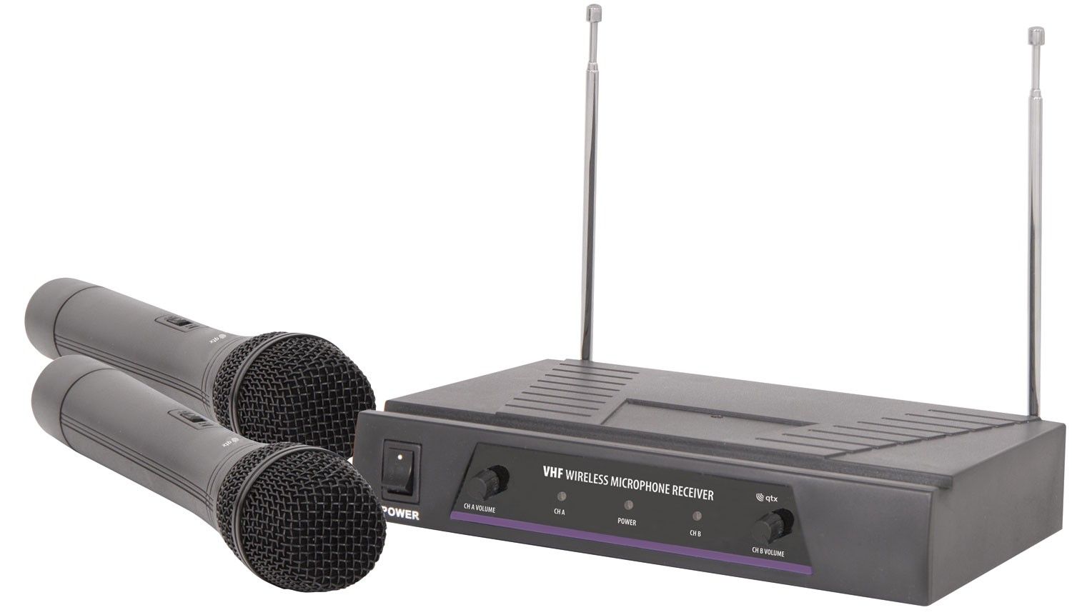 Qtx Vh2 Vhf Dual Handheld Wireless System - 174.1 + 175.0mhz