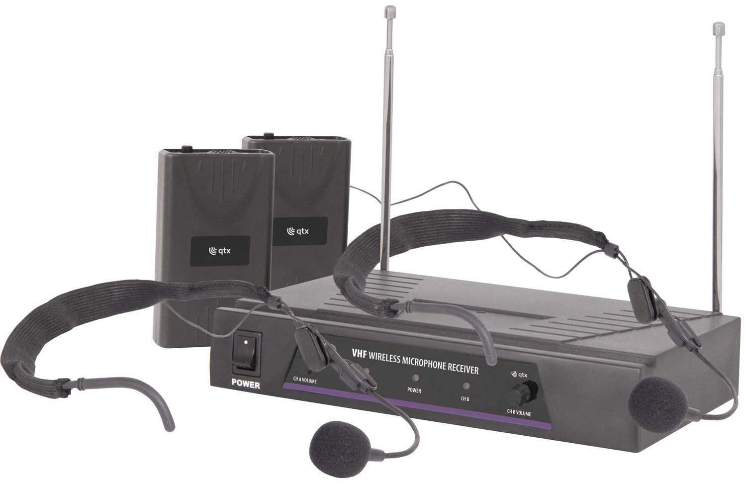 Qtx Vn2 Vhf Dual Neckband Wireless System - 174.1 + 175.0mhz