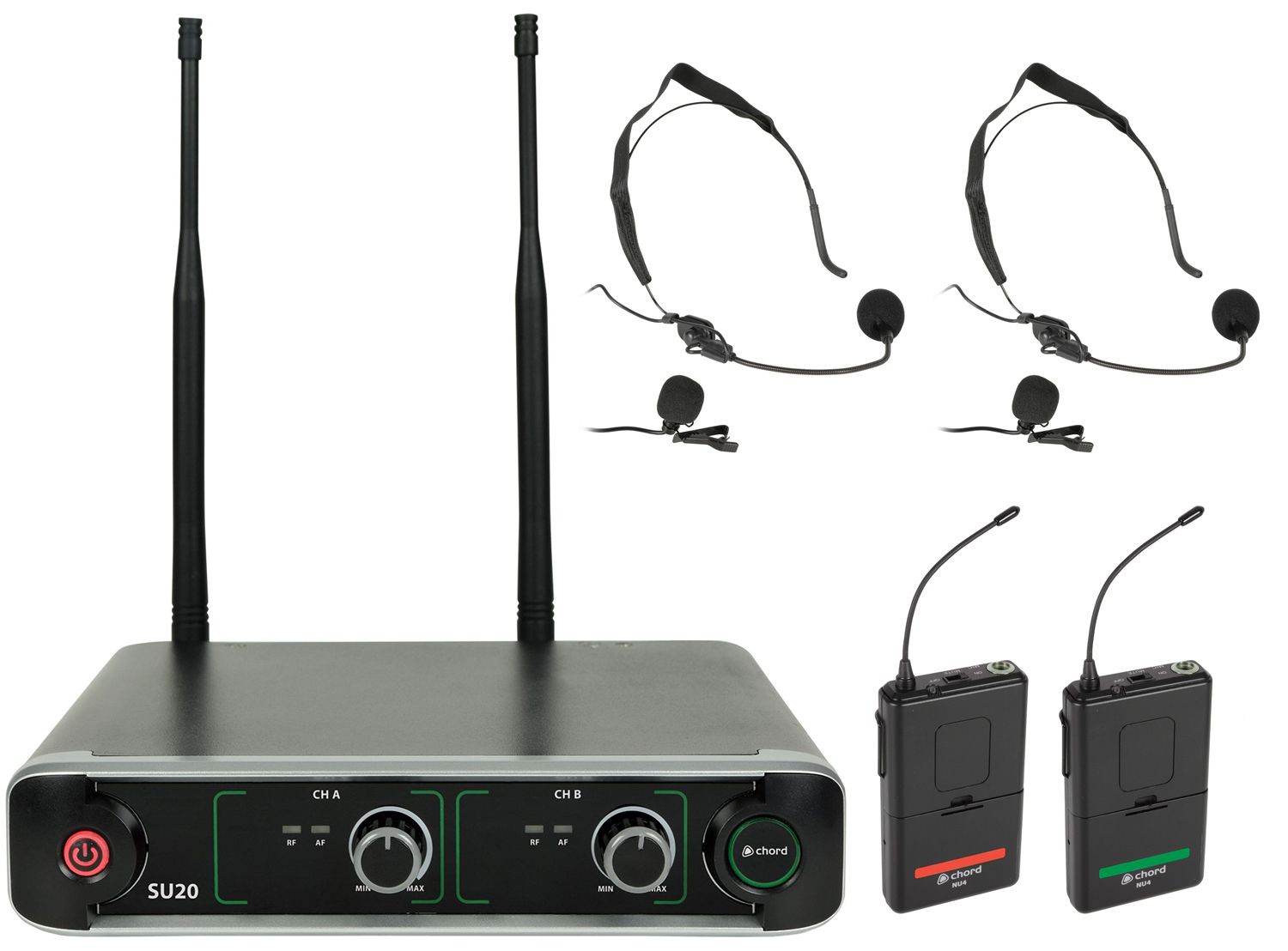 Chord Su20-b-rgDual Beltpack Radio Microphone Set 