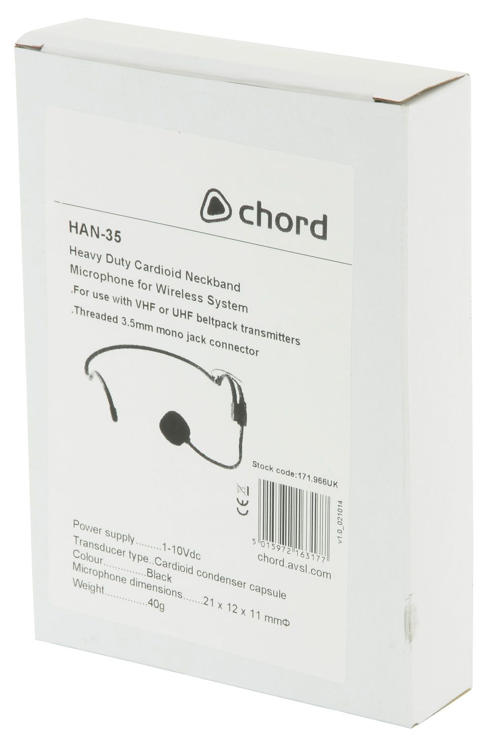 Chord Han-35 Heavy Duty Cardioid Neckband Microphone