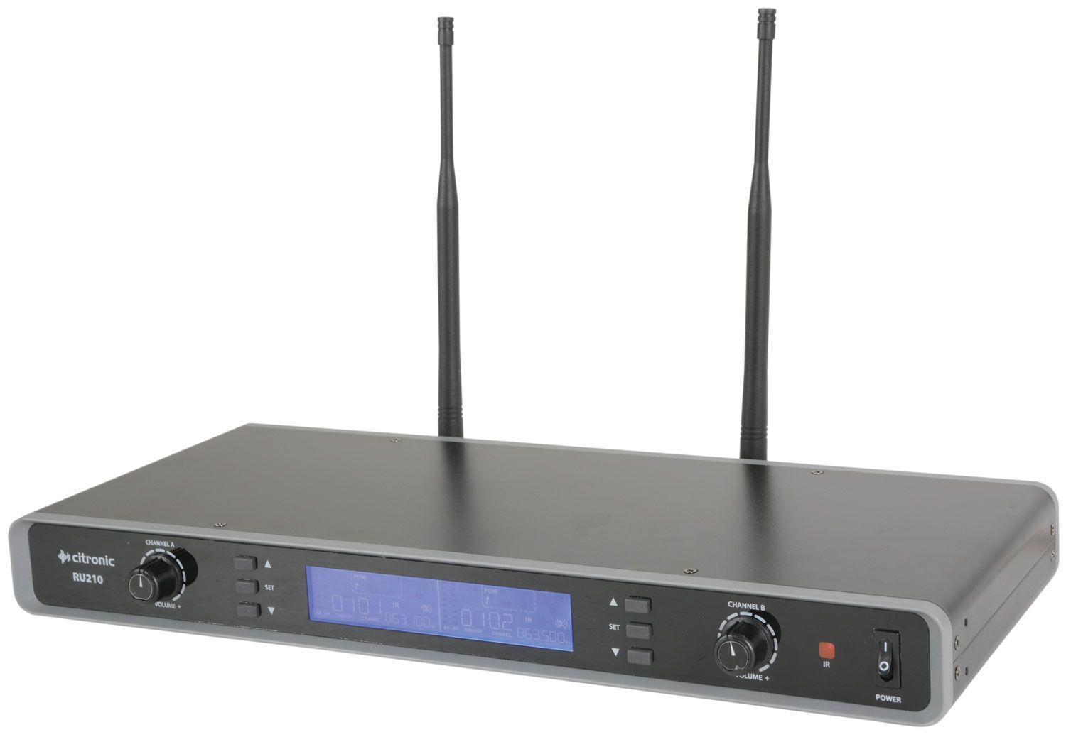 Citronic RU210H Dual UHF Wireless Neckband and Lavalier Microphone System