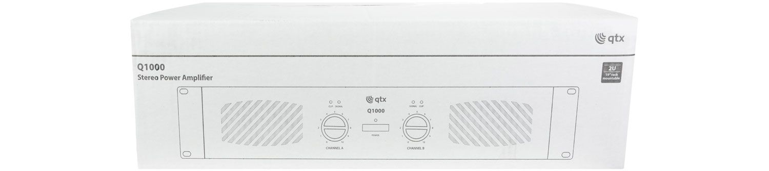 Qtx Q1000 Power Amplifier 2 X 500w