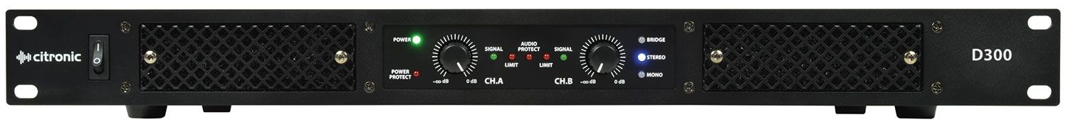 1u Citronic D300 Class-d Pa Amplifier 2x 150wrms