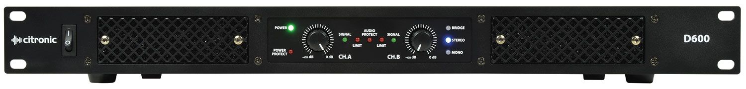 Citronic D600 PA Amplifier 600W 1u DJ Studio