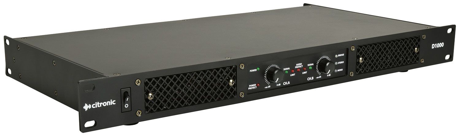 Citronic D1000 Dj Studio Pa Power Amplifier 2 X 500wrms