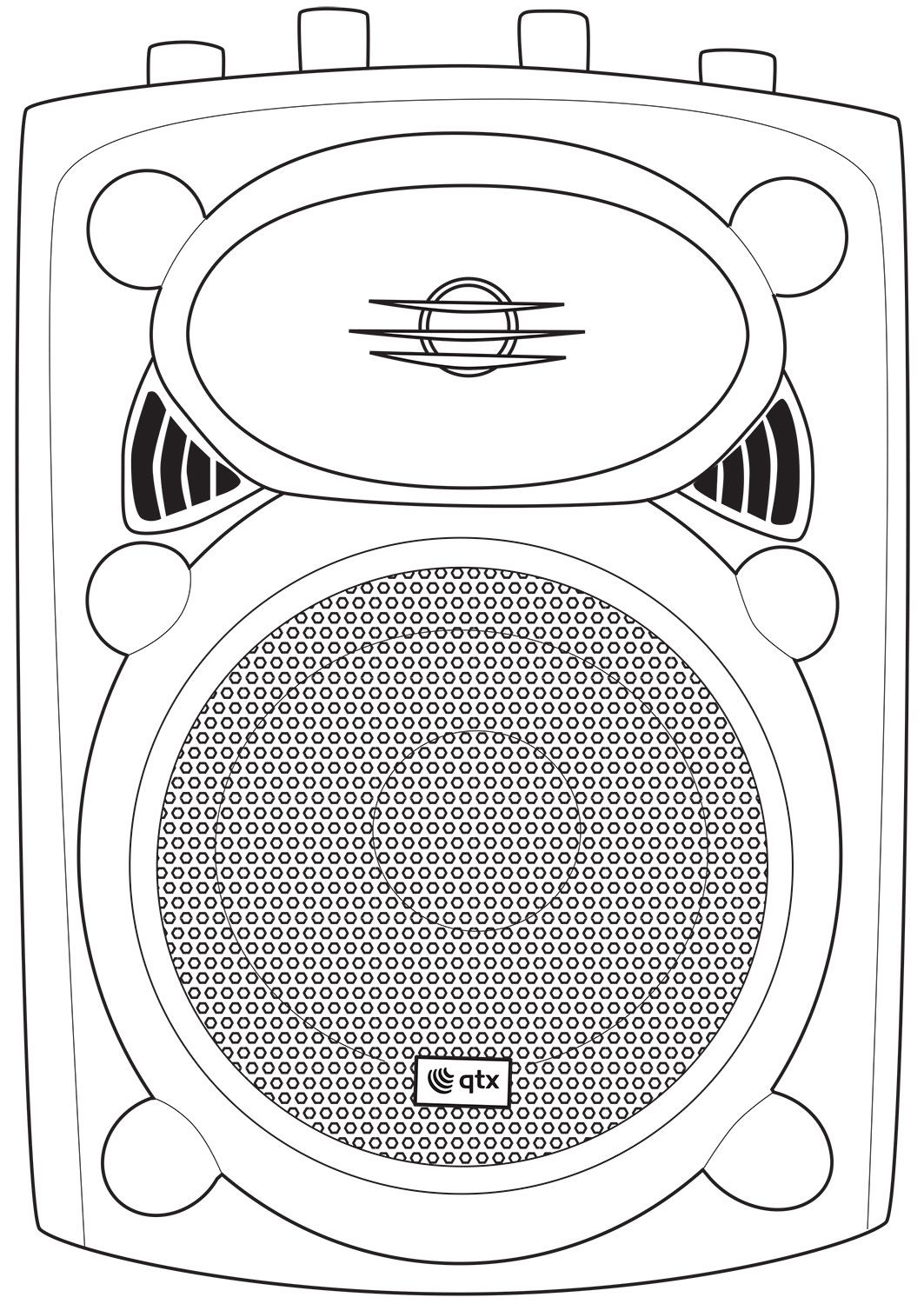 Qtx Qr8k Active Moulded Speaker Cabinet - 80wmax